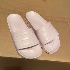 Light pink Adidas slides